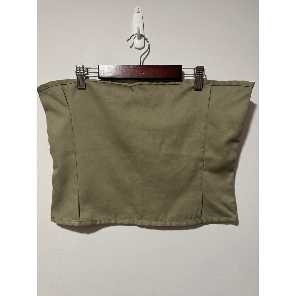 Pretty Little Thing Olive Crop Top
